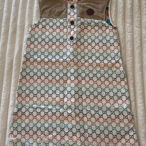 Gucci Beige and Multicolor Patterned Skirt